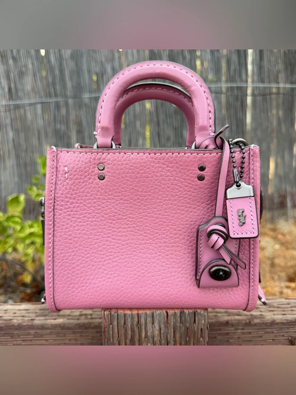 Coach Rogue 17| Glovetanned Pebbled Leather| Primrose w/ Gunmetal Hardware